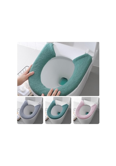 Pembe Kalın Klozet Yumuşak Sıcak Mat Kapak Pad Yastık Banyo Yeni Kapakları