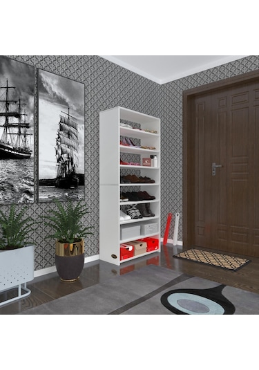 Kenzlife Ayakkabılık Goya Byz 160 70 30 Arkalıksız Ayakkabı Ofis Dolabı İki Bölme Diğer