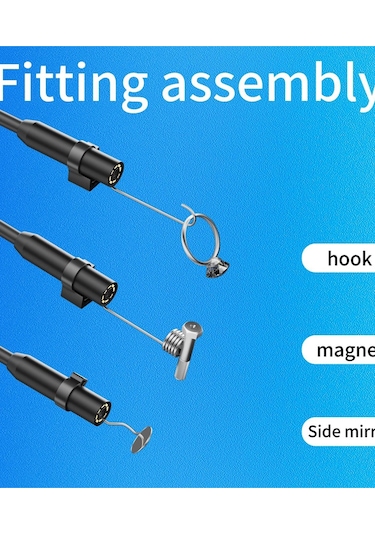 Endoskop Yılan Video Kamera İos Uyumlu Led'li 10 Metre 7 Mm Sert