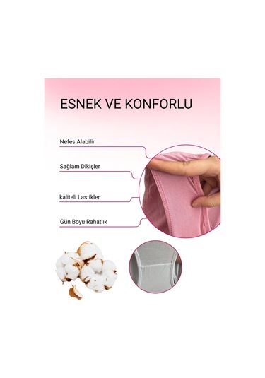 Alya Underwear Kadın Pamuklu Hipster - Slip Külot 5 Farklı Renk 1 Pakette Çor Renkli