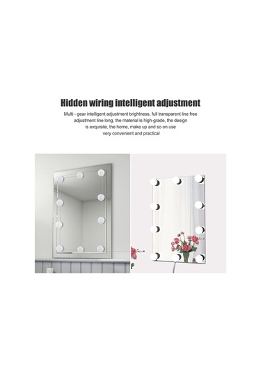 Cbtx 10W Çok Seviyeli Ayarlama Parlaklık Beyaz Işıklı Makyaj Aynası 10'lu