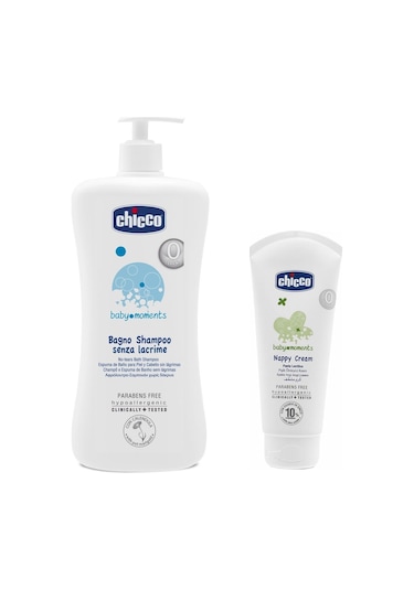 Chicco Baby Moments Bebek Saç ve Vücut Şampuanı 750 ML +  Moments Pişik Önleyici Krem 100 ML