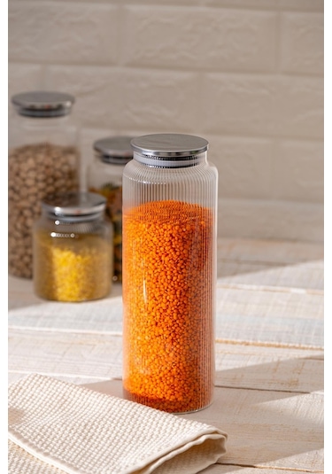 Lines Borosilikat Cam Kavanoz - 1300 Ml