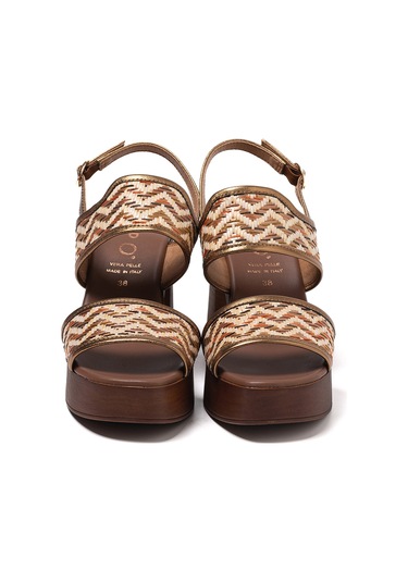 Sandalet Kadın 56250-e6 Repo Bronzo Multi Çok Renkli