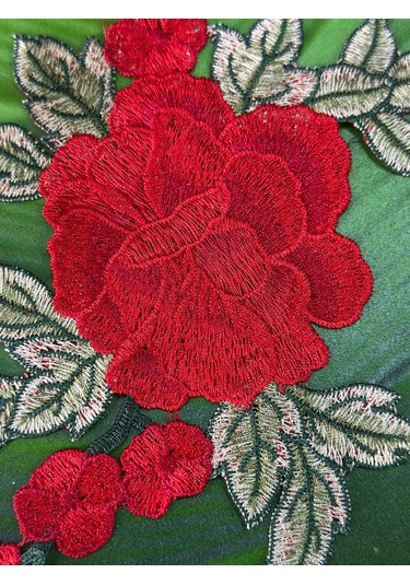 27x20 Cm Nakış İşleme Çiçekli Aplike Dikiş Giyim Aksesuarı