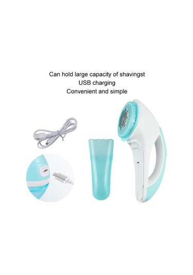 Sones Bz-117z-a Usb Şarjlı 6 Bıçaklı Başlı Kürk Topu Düzeltici Mavi