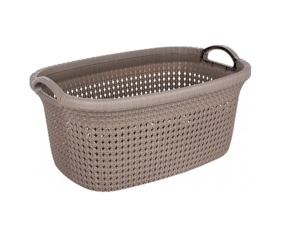 Elfplast Örgü Çamaşır Sepeti 148971687 Gri-kahverengi