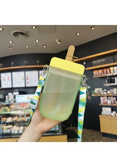 Yaozixa Islak Olmayan, Kırılmayan 3d Buz Kalemi Desenli Plastik Çelik, Isı Dayanıklı, Öğrenci Ve Yetişkinler İçin Dışarıda Kullanıma Uygun, Sarı, 300ml