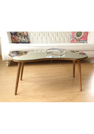 Fawdecor Aynalı Masif Ahşap Orta Sehpa - 100 X 64 Cm Ceviz