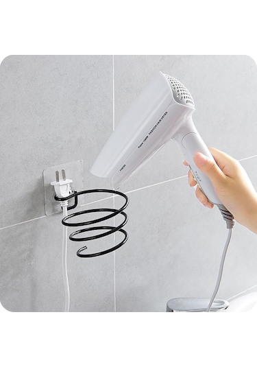 Yapışkanlı Saç Kurutmalık Siyah , Sihirli Yapışkanlı Siyah Saç Kurutma Makine Askısı