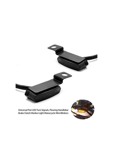 Youtek 12v Motosiklet Led Akıcı Sinyal Lambaları, Evrensel Uyumlu, Kahverengi Işık, 8mm Ayna Gövde Montajı 2 Adet