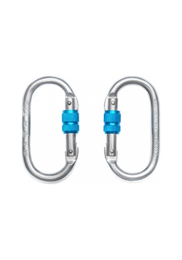 Fixe Symmetric St Screw Gate Kilitli Karabina Silver-Blue Çok Renkli