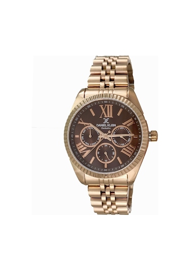 Daniel Klein Dke.1.10847-7 Exclusive Tüm Fonksiyonlar Aktif 3 Atm Suya Dayanıklı Bakır Renk Kadın Kol Saati Bakır