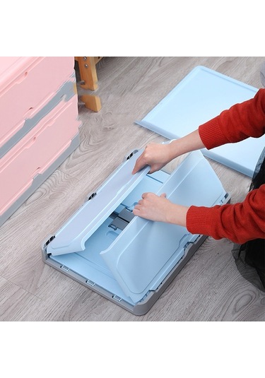 Sones Öğrenci Kitapları Sıralama Eser Plastik Katlanır Araba Depolama Kutusu, Boyut: Xl Mavi