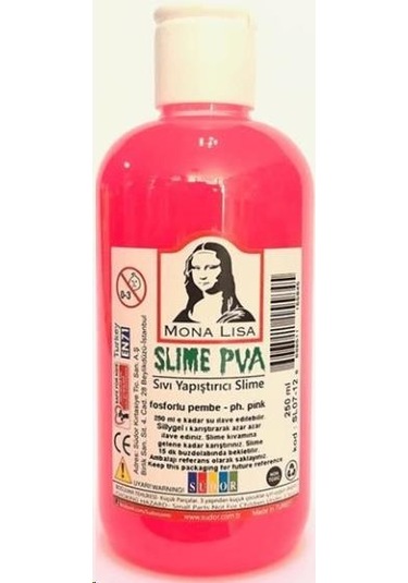Südor Slıme Yapıştırıcı 250 ML Fosforlu Pembe Sl07-12