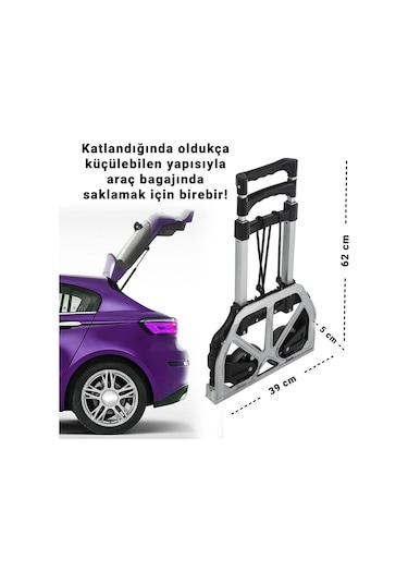 New-max Multi Fonksiyon Katlanır 70 Kg Kapasiteli Asma Aparatlı Portatif Koli Taşıma Aracı