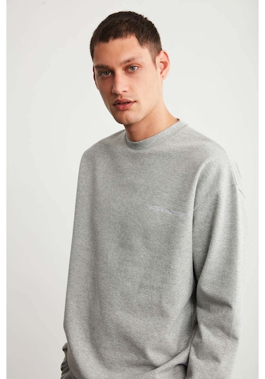 Marshall Erkek Pamuklu Içi Polarlı Nakışlı Relaxed Grimelanj Eşofman Takımı