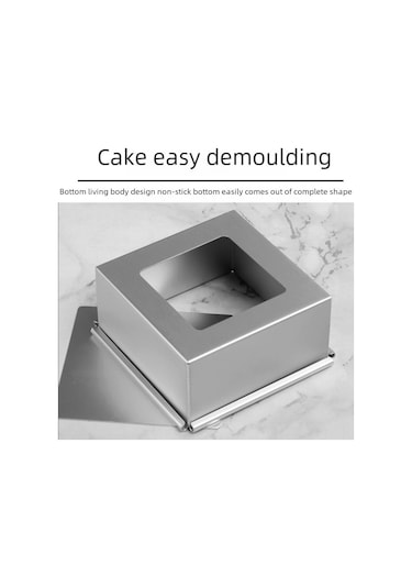 Yaleker 8 İççaplı Kare Aluminyum Anodize Pasta Kalıbı, Canlı Tabanlı, Ev Kullanıma Uygun, Dayanıklı Fırın Aleti Diğer
