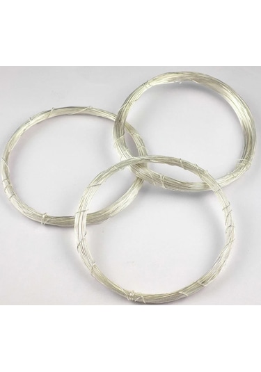 Gümüş 925 Ayar 1,0 mm (1000 Mikron) Yuvarlak Gümüş Tel 1 Metre