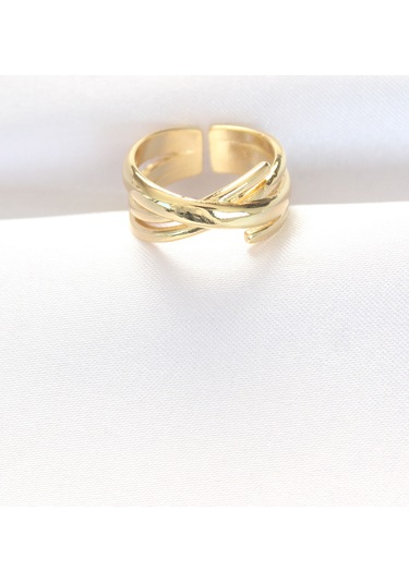 Kalın Gold Renk Ayarlanabilir Yüzük - Tj-byk3103 Gold