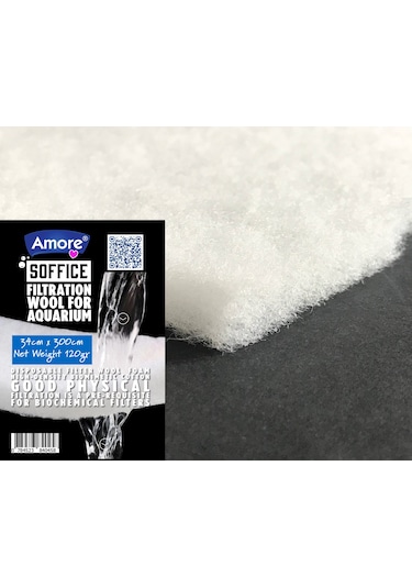 Akvaryum 120gr Silikonsuz Filtre Elyafı 34cm X 300cm Soffice