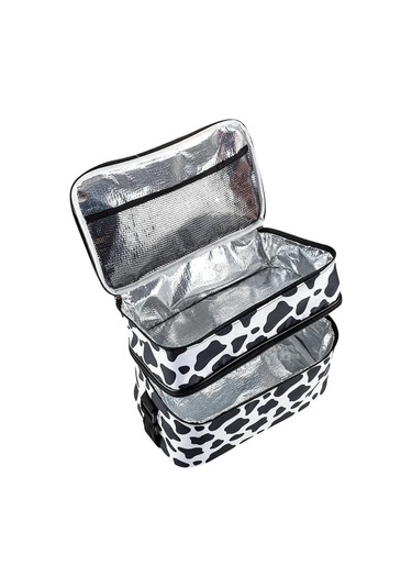 Ns Reliable Kamp Piknik Termal Soğutucu Yalıtımlı Buzluk Termos Çanta - 960 Dalmaçya Desenli Çok Renkli