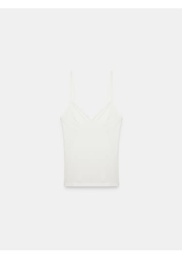 Dilvin 21191 Dantelli Top-ekru