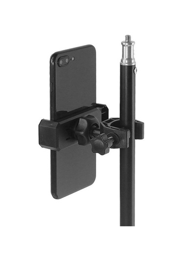 Akıllı Telefonlar Müzik Canlı Gösteri Tutucu Telefon Tutucu 360 Derece Dönebilen Evrensel Mikrofon Destek Standı