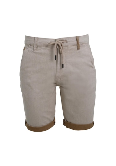 Uki Bej Comfort Fit Bermuda Şort Bej