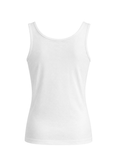 Vadon 1008 Kadın Pamuklu U Yaka Askılı Yumuşak Dokulu Basic Kolsuz Atlet Body Beyaz