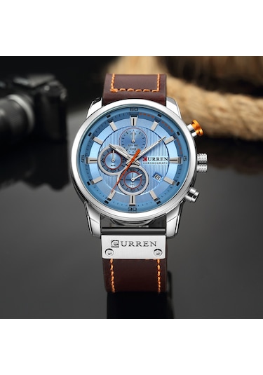 Curren Erkek Moda Pu Deri Spor Kol Saati Günlük Saat Lüks Suya Dayanıklı Kuvars Saat Exquisite Box 2 Ve Exquisite Box İle Diğer