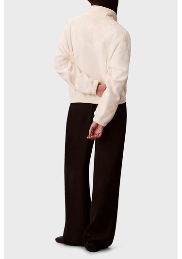 Calvin Klein Bayan Sweat Lv047d231g Yas Beyaz Beyaz