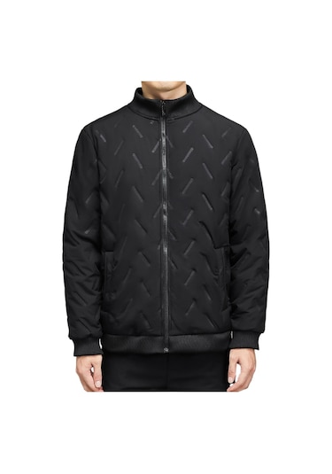 Erkekler İçin Tüylü Pamuklu Polar Astarlı Ceket Haki