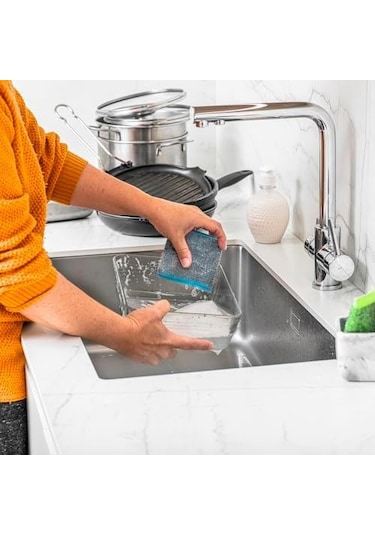 Glitzi 3 Lü Power Inox Colors Çelik Bulaşık Süngeri