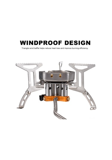 Lemestar Tomshoo Gr-100 Taşınabilir Üç Aynalı Kamp Ocağı - Kompakt, Katlanabilir, Çelik-bakır-alüminyum 30 Adet Minimum Sipariş Gümüş