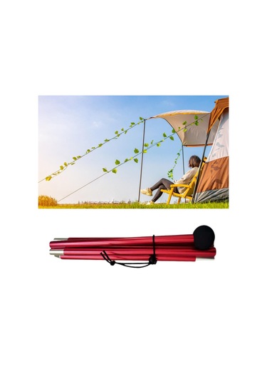 Suntek Çadır Direği Beş Bölümlü Barınak Yapımı Plaj Kırmızı