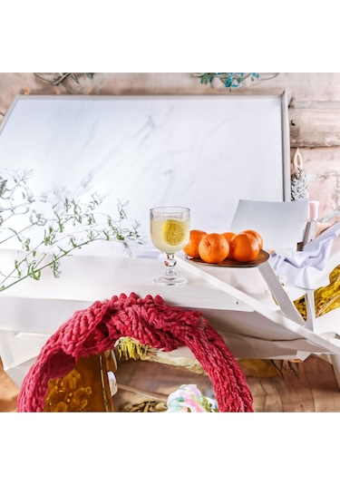 Lucca Zarif Çizgili Ayaklı 4'lü Cam Bardak Seti - 260 Ml