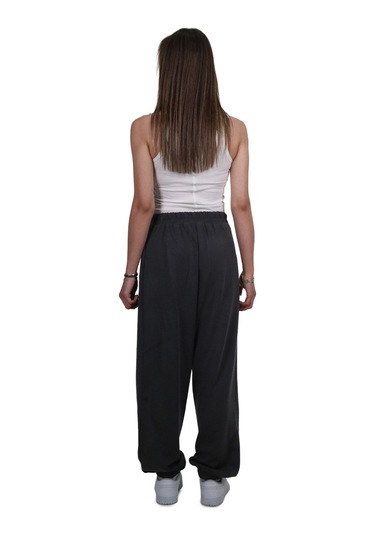 Kadın Modal Kumaş Yumuşak Dokulu Antrasit Şalvar Pantolon Antrasit