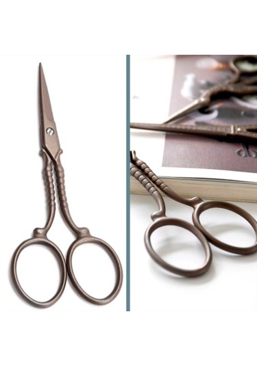 Omeniv Antika Tasarım Bronz Ton Viktoryen Makas