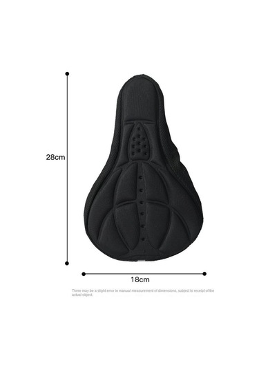 Siyah 1 Adet Bisiklet Eyer 3d Yumuşak Bisiklet Koltuğu Kaplaması Rahat Köpük Koltuk Minderi Bisiklet Eyer Bisiklet Bisiklet Aksesuarları Siyah