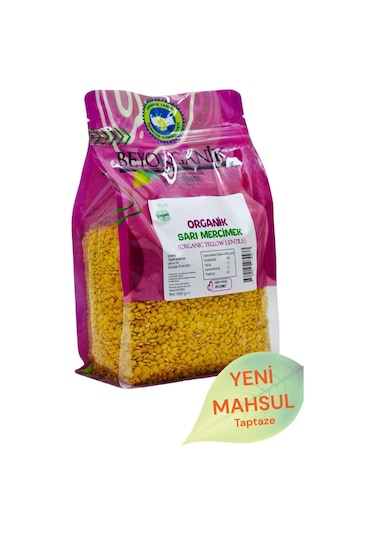 Organik Sarı Mercimek 1 KG
