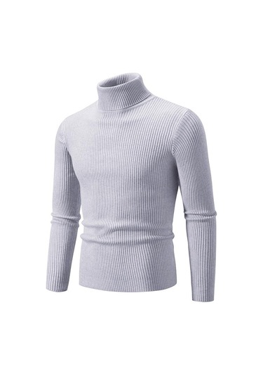 Koyu Kahverengi 2023 Sonbahar/kış Yeni Erkek Altlığı Yüksek Polo Yaka Örgü Düz Renkler Kazak Erkek Altlığı Koyu Kahverengi