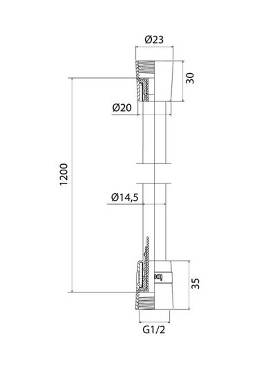 Iddıs 1.2 M Takviyeli Duş Hortumu 108856613 Krom
