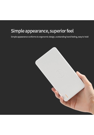 Jeemson Romoss Pulse10 10000mah Beyaz Powerbank - Çift Usb Çıkışı İle İki Cihazı Eşzamanlı Şarj Et, Fit Charge Teknolojisiyle Çoklu Cihaz Desteği
