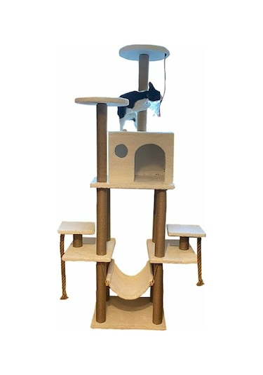 Pethomealpi Kız Kulesi Model Kedi Tırmalama Evi 170 CM