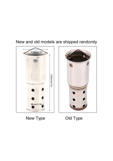 Kosona Motosiklet Tipi Akustik Gürültü Azaltıcı, Paslanmaz Çelik Uyumlu Boru Soğutucu, Evrensel Montajlı Db Killer 51mm