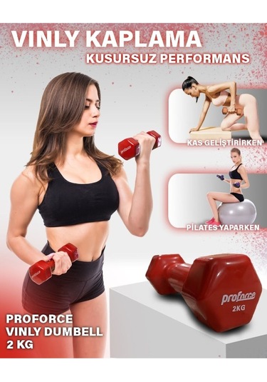 Vdb Dışı Vinil Kaplı Içi Çelik Döküm Ağırlık Dambıl 2 Kg -tek Ade