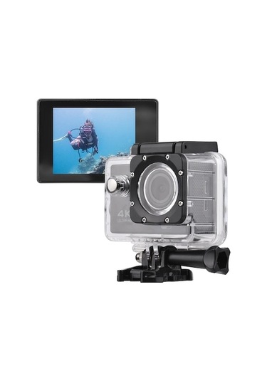 Ankatek 4k Aksiyon Kamerası Wifi Spor Kamerası 16mp 173 Geniş Açı Lens 2.0 İnç Lcd Ekran 30m/98ft Su Geçirmez Dalış Sörf Kayak Bisiklet İçin Montaj Aksesuarları Kiti İle Tj Siyah Siyah