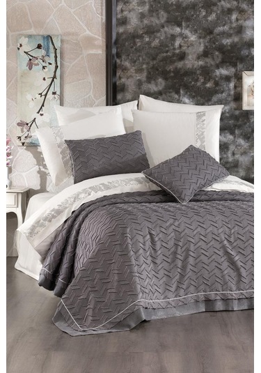 Çeyiz Diyarı Diamond 9 Parça Çeyiz Seti Gri Gri