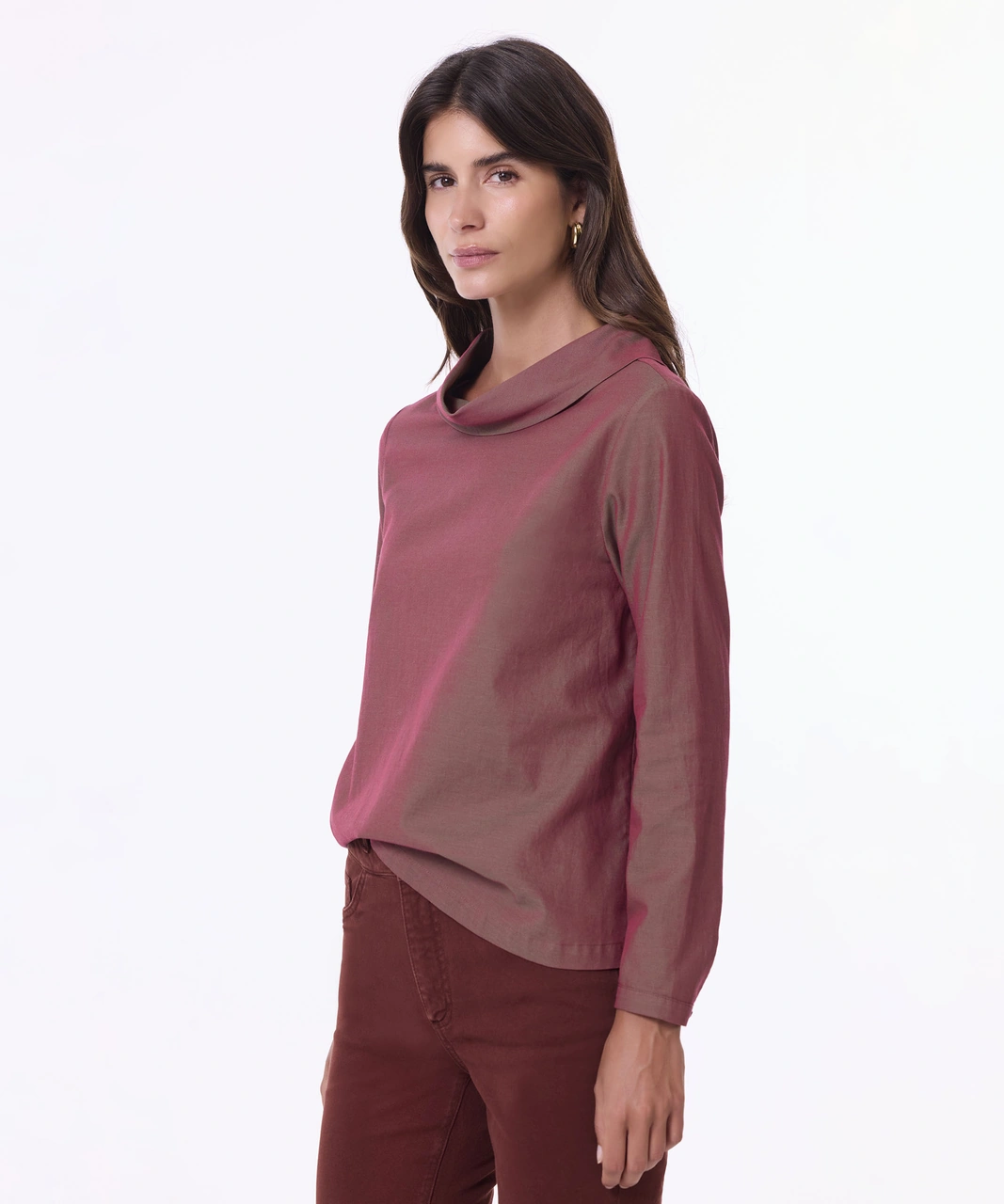 Yargıcı Regular Bisiklet Yaka Uzun Kol Bluz 25kkbl6027x 016 Bordo